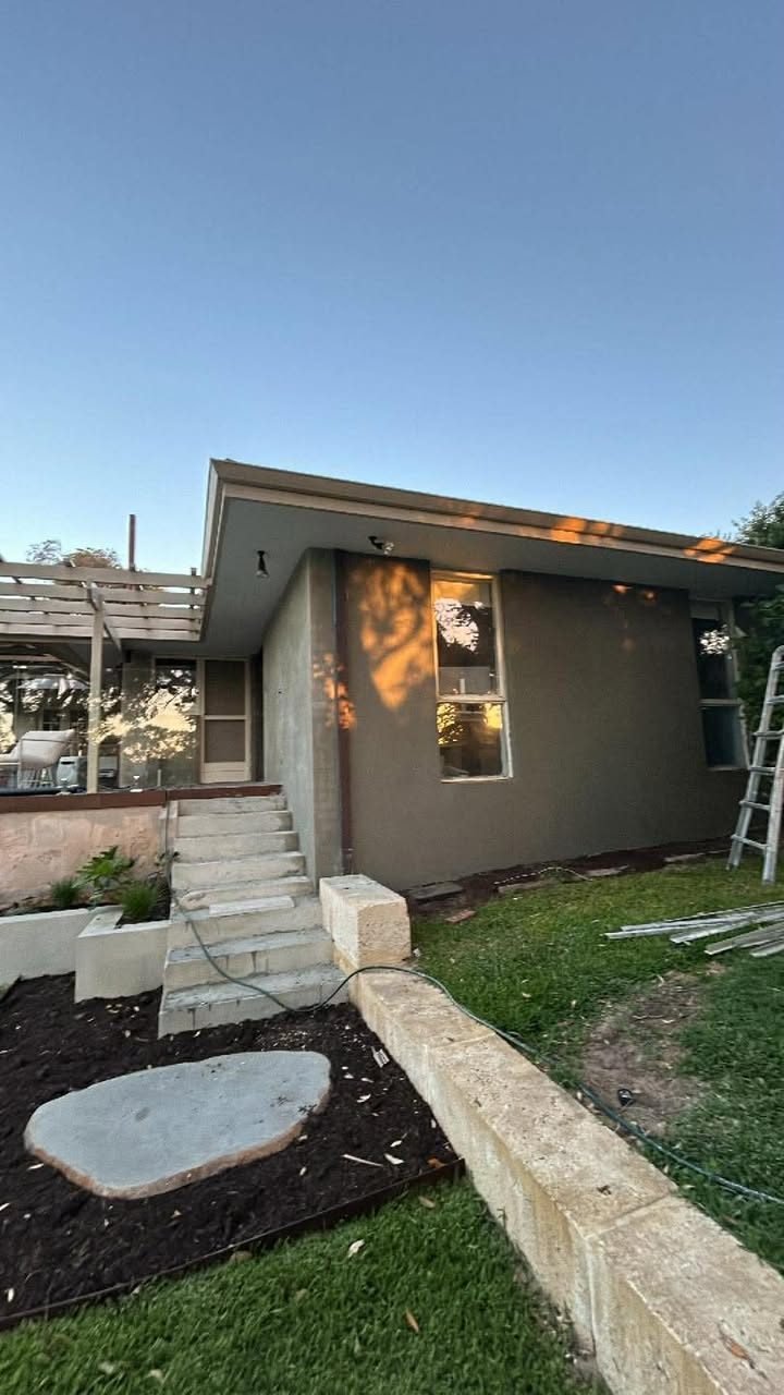 Grey sand finish by SKC Plastering Perth