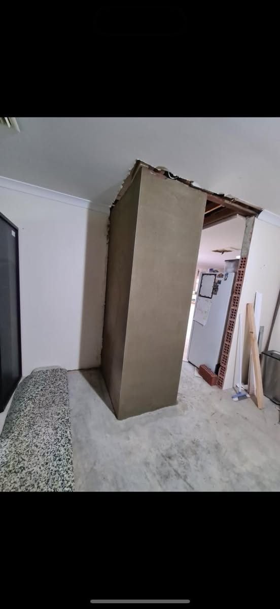 Smooth finished interior wall by SKC Plastering in Perth